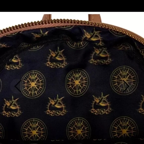 Loungefly Pirates of the Caribbean Backpack - Brown and Red - Picture 5 of 6